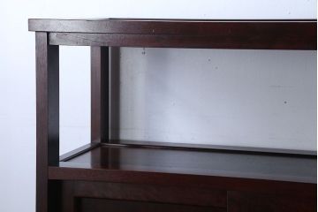 中古　北海道民芸家具　#105　茶箪笥(茶棚・飾り棚)(定価約17万円)