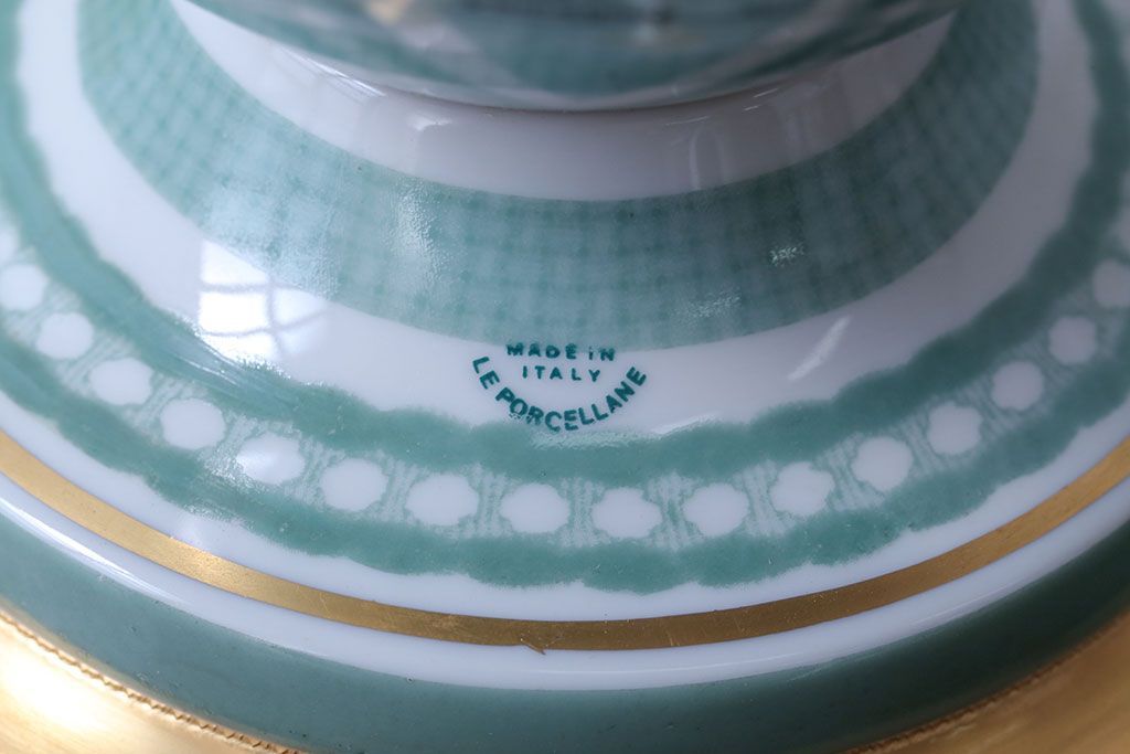 中古　ヤマギワ(yamagiwa)　イタリアLe porcellane社製テーブルスタンド