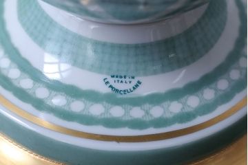 中古　ヤマギワ(yamagiwa)　イタリアLe porcellane社製テーブルスタンド