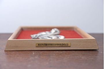 アンティーク雑貨　小森邦夫作・仔鹿と森の妖精　壁掛けブロンズレリーフ