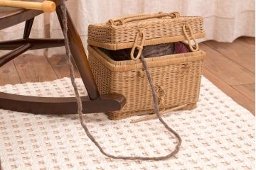 アンティーク雑貨　アンティーク　レトロでかわいいバスケット(2)