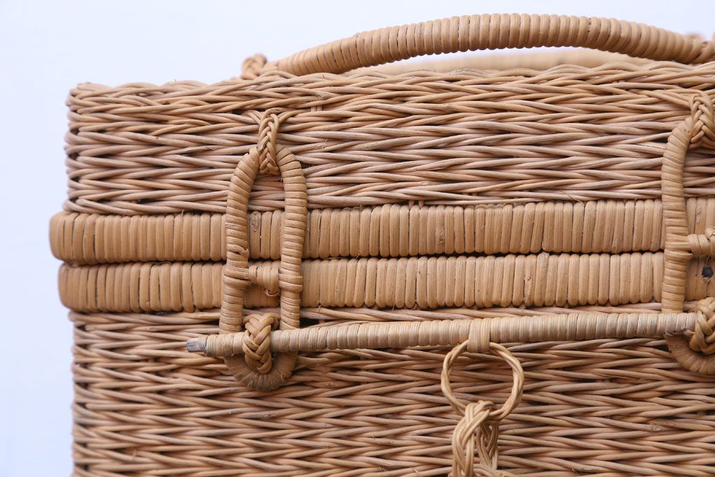 アンティーク雑貨　アンティーク　レトロでかわいいバスケット(2)