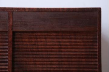 アンティーク家具　アンティーク　木製の蛇腹シャッター付小引き出し