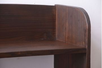 アンティーク家具　和製アンティーク　小振りでシンプルな古い木製の本棚(1)