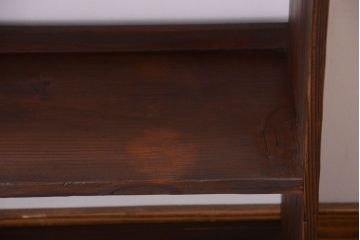 アンティーク家具　和製アンティーク　小振りでシンプルな古い木製の本棚(1)