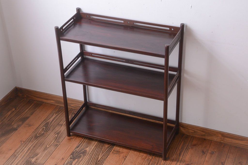 アンティーク家具　古民具・骨董　古い木製のアンティーク飾り棚