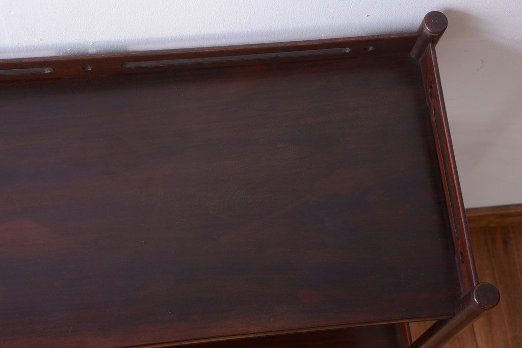 アンティーク家具　古民具・骨董　古い木製のアンティーク飾り棚