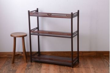アンティーク家具　古民具・骨董　古い木製のアンティーク飾り棚