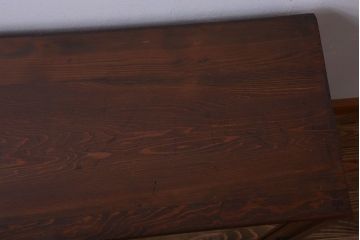 アンティーク家具　和製アンティーク　古い木製のシンプルなガラス引き戸収納棚(2)