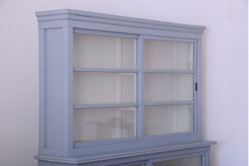 アンティーク家具　アンティーク　ダイヤガラス入り!おしゃれな大きい食器棚(戸棚)