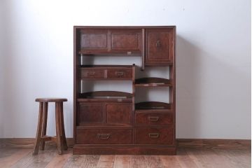 アンティーク家具　和製アンティーク　総桑材!上品な高級収納棚