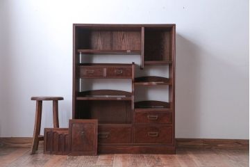 アンティーク家具　和製アンティーク　総桑材!上品な高級収納棚
