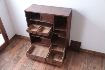 アンティーク家具　和製アンティーク　総桑材!上品な高級収納棚