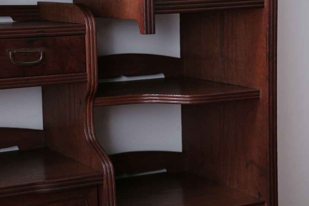 アンティーク家具　和製アンティーク　総桑材!上品な高級収納棚