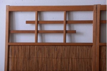 古民具・骨董　風情あるアンティーク簾戸(簀戸、葦戸)4枚セット