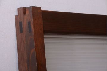 和製アンティーク　モールガラス入り!シンプルなガラス戸2枚セット