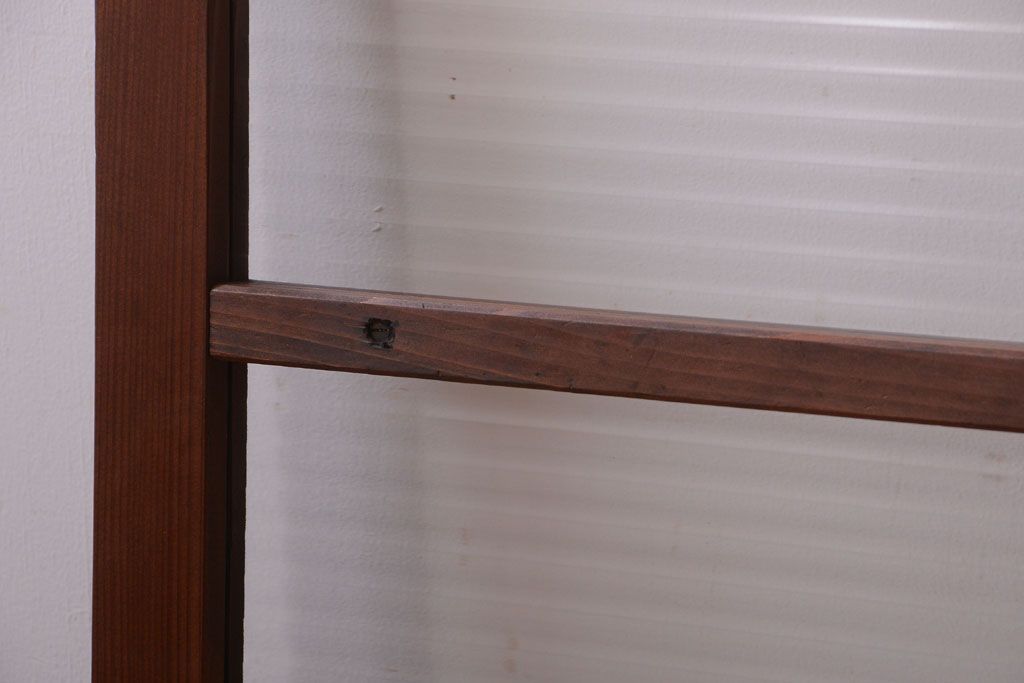 和製アンティーク　モールガラス入り!シンプルなガラス戸2枚セット