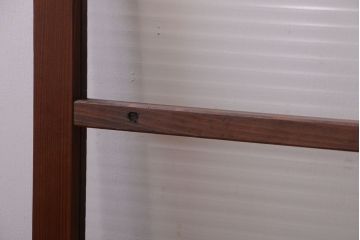 和製アンティーク　モールガラス入り!シンプルなガラス戸2枚セット