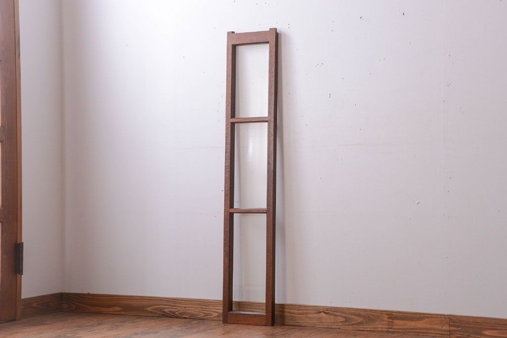 和製アンティーク　珍しい縦型!素通しのゆらゆらガラス戸