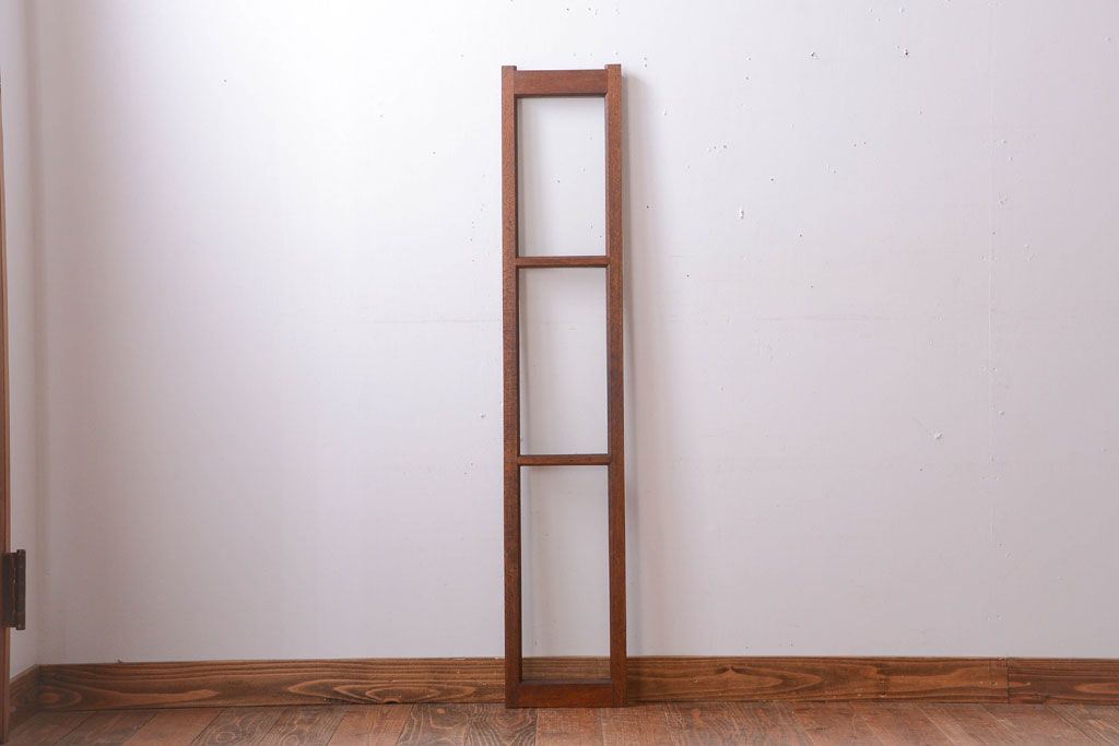 和製アンティーク　珍しい縦型!素通しのゆらゆらガラス戸