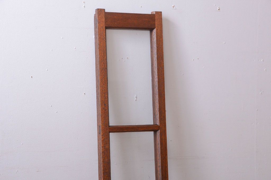 和製アンティーク　珍しい縦型!素通しのゆらゆらガラス戸