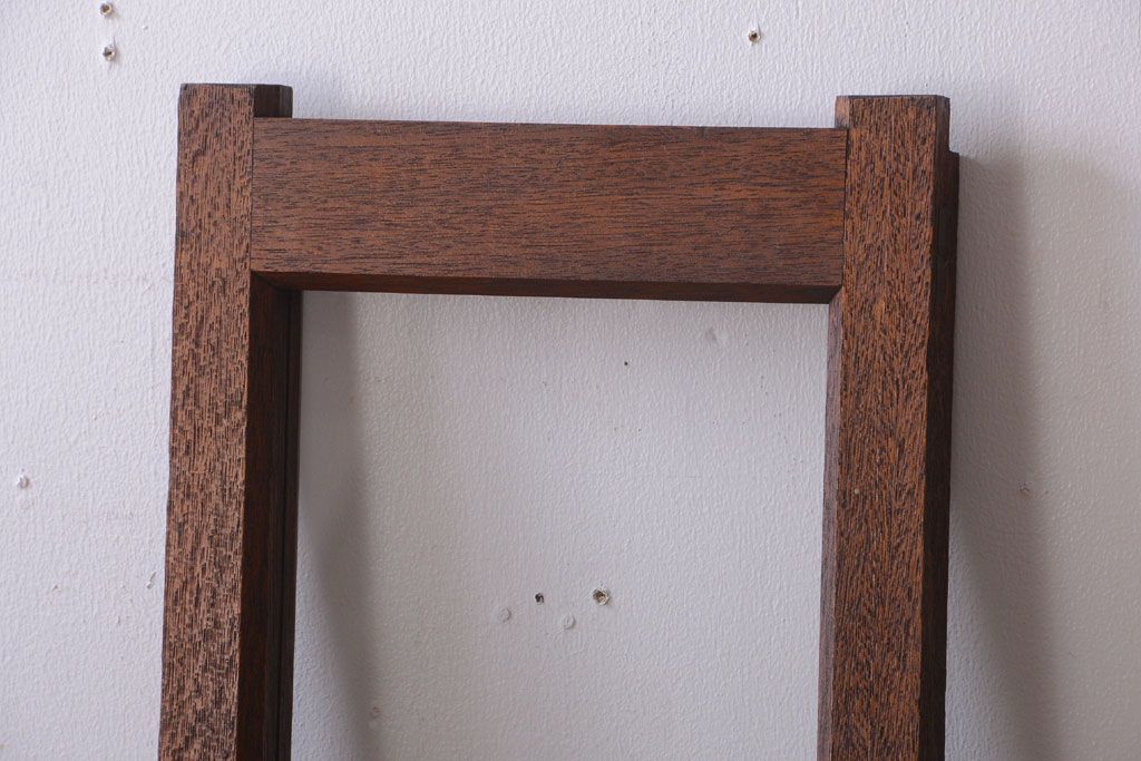 和製アンティーク　珍しい縦型!素通しのゆらゆらガラス戸