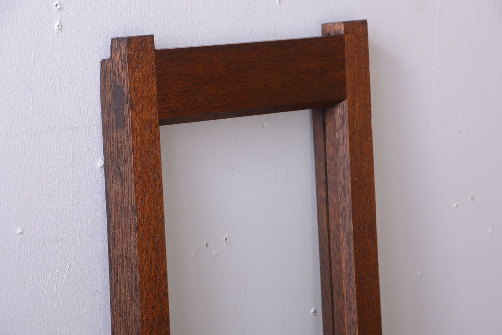 和製アンティーク　珍しい縦型!素通しのゆらゆらガラス戸