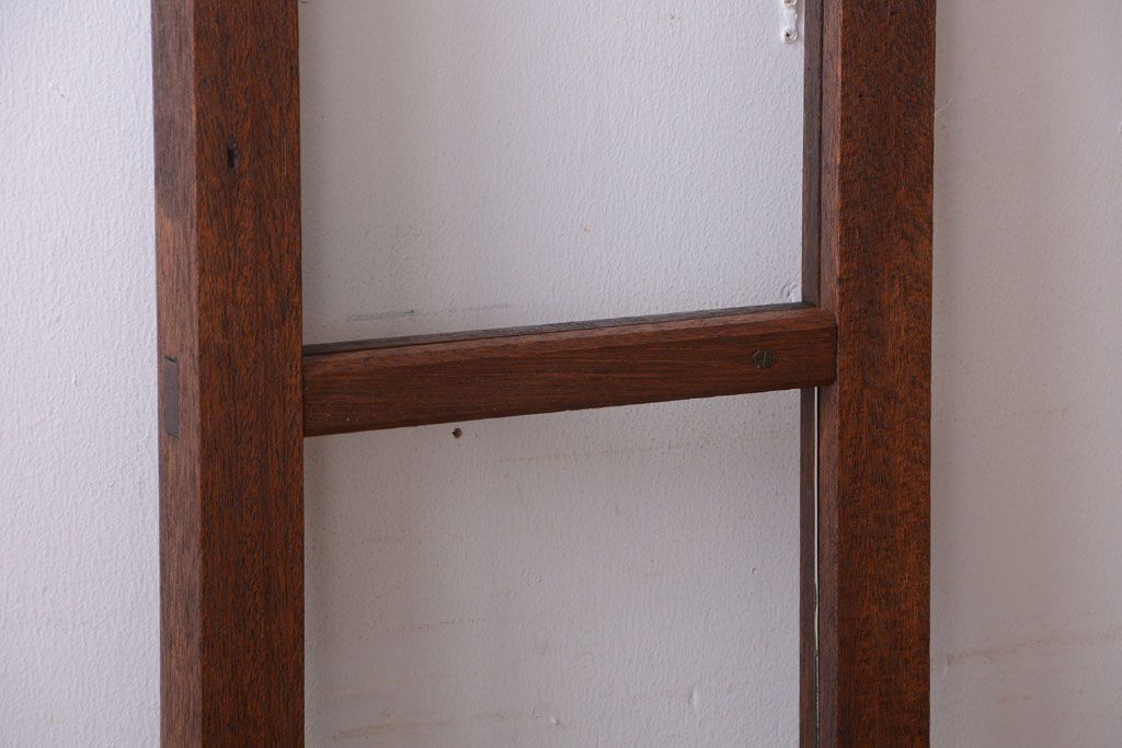 和製アンティーク　珍しい縦型!素通しのゆらゆらガラス戸