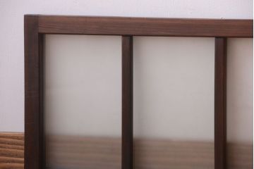 和製アンティーク　珍しいサイズ!横長のすりガラス引き戸2枚セット(1)