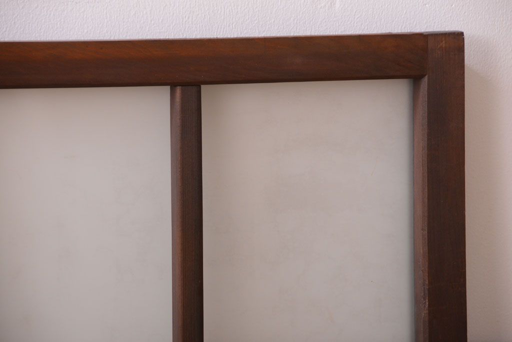 和製アンティーク　珍しいサイズ!横長のすりガラス引き戸2枚セット(1)