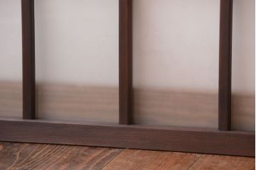 和製アンティーク　珍しいサイズ!横長のすりガラス引き戸2枚セット(1)