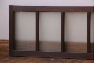 和製アンティーク　珍しいサイズ!横長のすりガラス引き戸2枚セット(2)