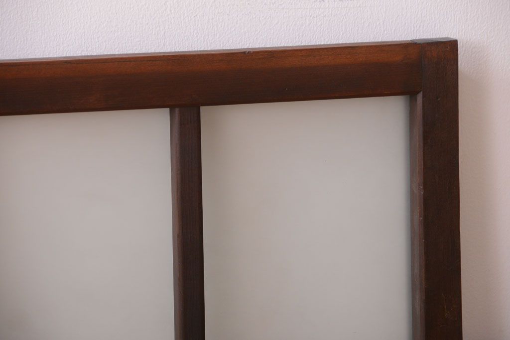 和製アンティーク　珍しいサイズ!横長のすりガラス引き戸2枚セット(2)