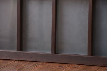和製アンティーク　珍しいサイズ!横長のすりガラス引き戸