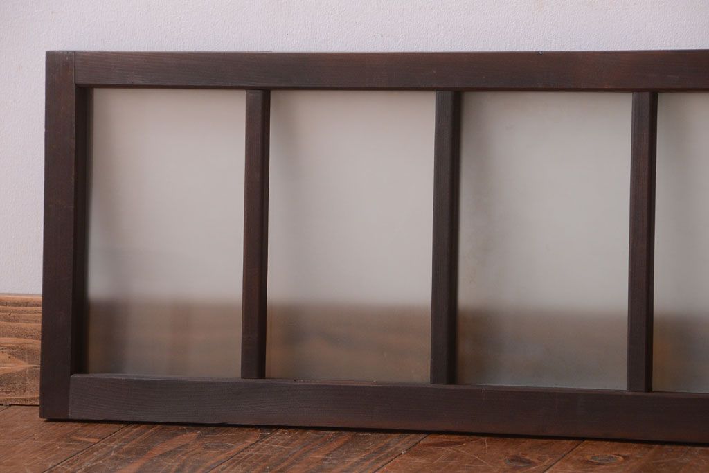 和製アンティーク　珍しいサイズ!横長のすりガラス引き戸