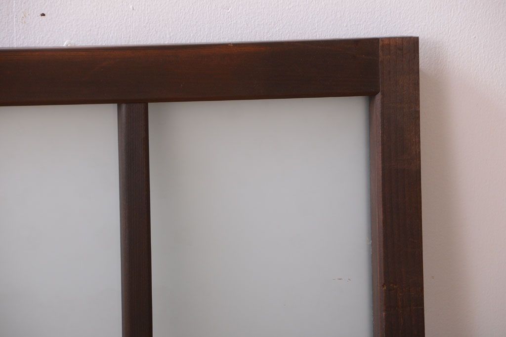 和製アンティーク　珍しいサイズ!横長のすりガラス引き戸