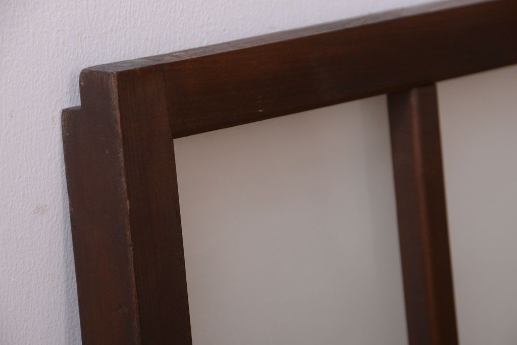 和製アンティーク　珍しいサイズ!横長のすりガラス引き戸