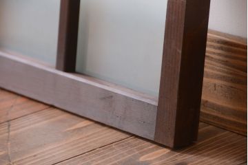 和製アンティーク　珍しいサイズ!横長のすりガラス引き戸