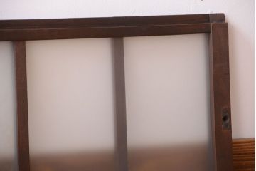 和製アンティーク　珍しいサイズ!横長のすりガラス引き戸