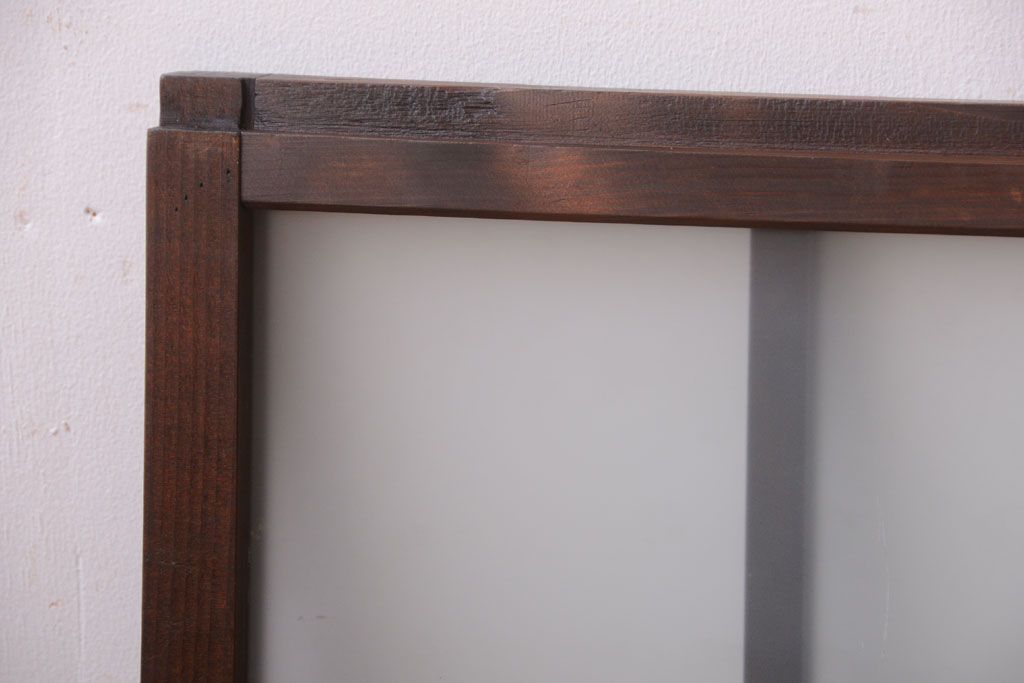 和製アンティーク　珍しいサイズ!横長のすりガラス引き戸