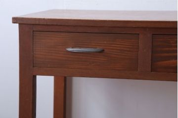 レトロ家具　昭和レトロ　引き出し2杯付き!シンプルなアンティーク平机