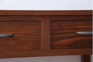 レトロ家具　昭和レトロ　引き出し2杯付き!シンプルなアンティーク平机