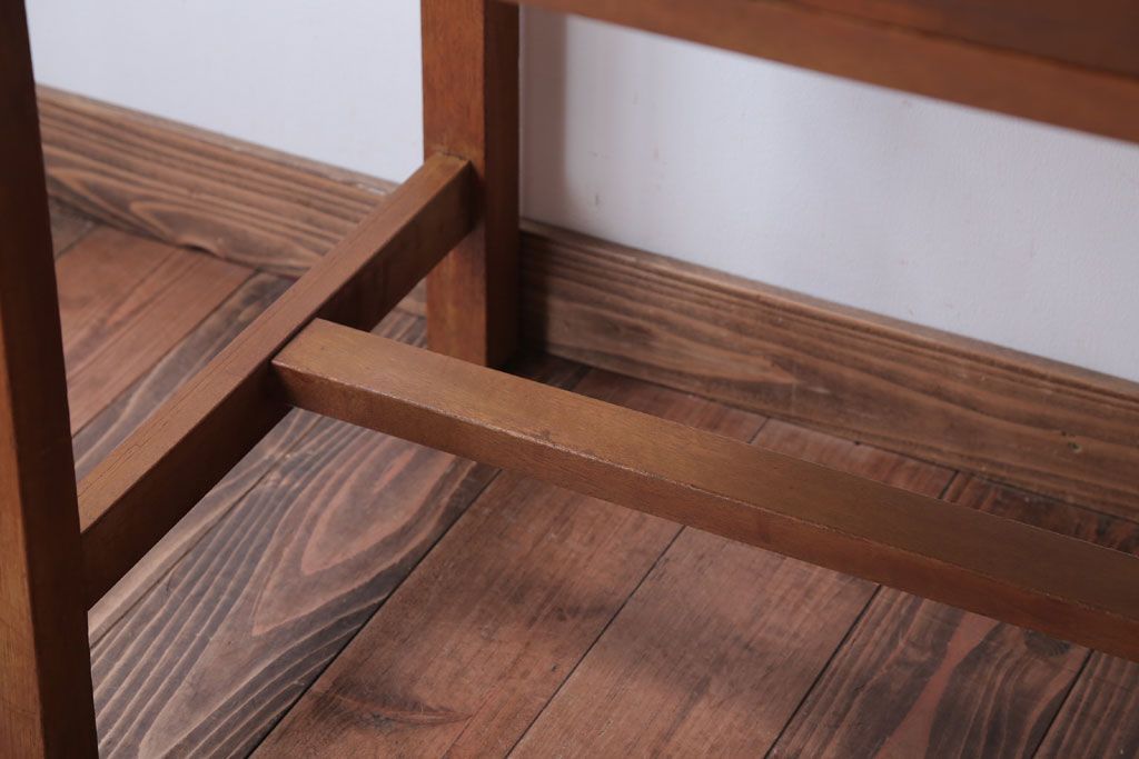 レトロ家具　昭和レトロ　引き出し2杯付き!シンプルなアンティーク平机