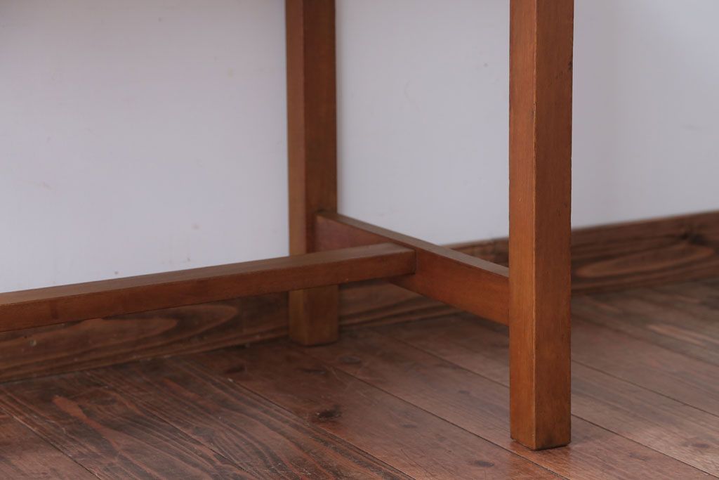 レトロ家具　昭和レトロ　引き出し2杯付き!シンプルなアンティーク平机