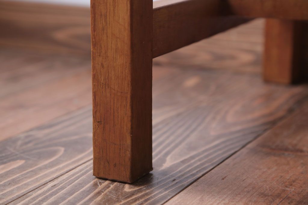 レトロ家具　昭和レトロ　引き出し2杯付き!シンプルなアンティーク平机