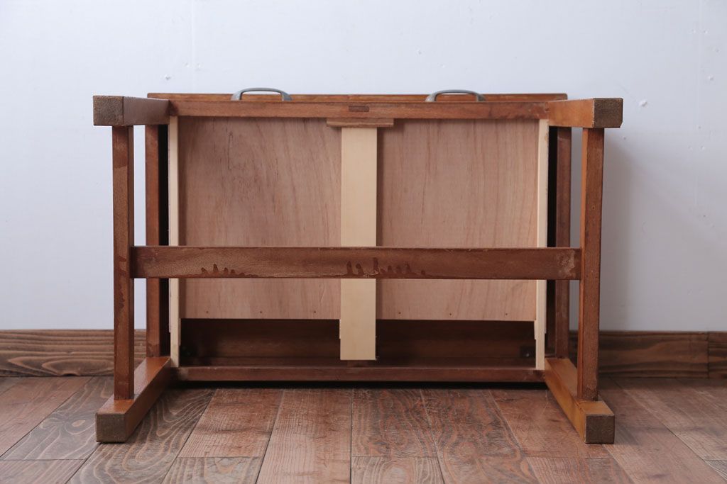 レトロ家具　昭和レトロ　引き出し2杯付き!シンプルなアンティーク平机