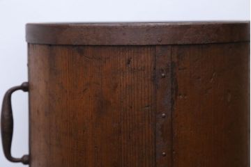 アンティーク雑貨　古民具・骨董　金具付き!古い木のアンティーク一斗枡・斗棒