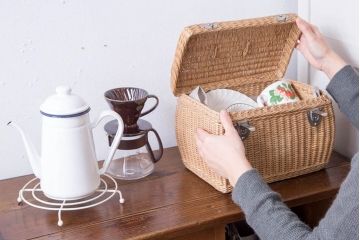 アンティーク雑貨　アンティーク　レトロでかわいいバスケット(1)