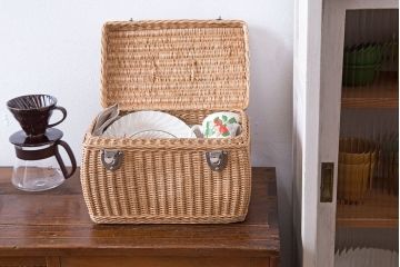 アンティーク雑貨　アンティーク　レトロでかわいいバスケット(1)