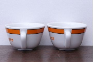 アンティーク雑貨　イタリアRichard Ginori(リチャードジノリ)　Caffe Greco(カフェグレコ)　カップ&ソーサー4客セット